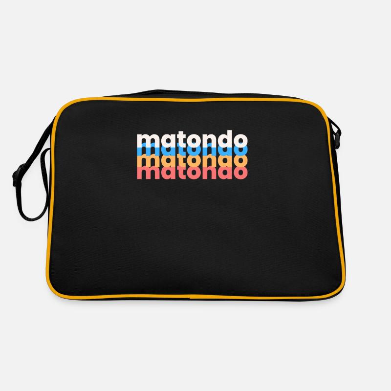 Mantondo - Retro Tasche - Schwarz/Gold