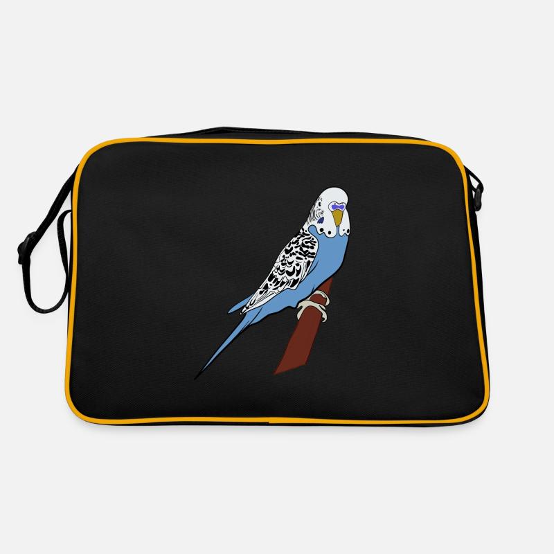 Wave Parakeet Blue Bird Pet Gift Idea Retro Bag