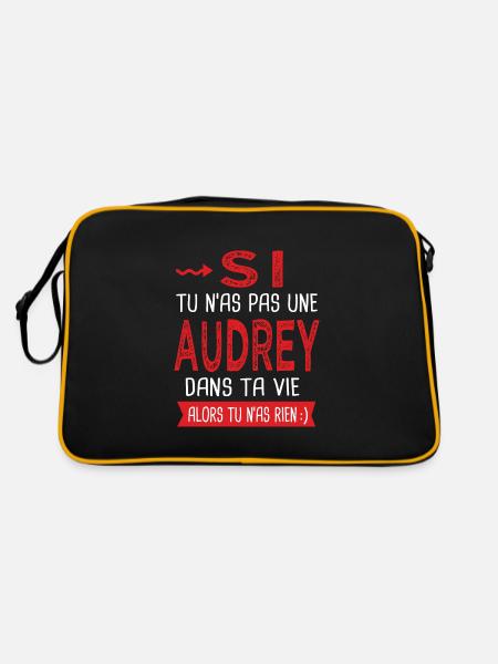 Audrey Si tu n as pas un Audrey dans ta vie Humour - Sac Retro - noir/or - Dos