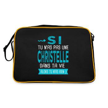 Christelle Si tu n as pas une christelle Cadeau - Sac Retro - noir/or - Dos