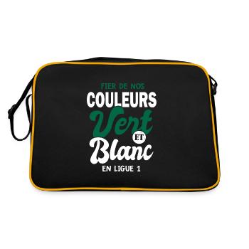 Les Verts fiers des couleurs footfball st étienne - Sac Retro - noir/or - Dos