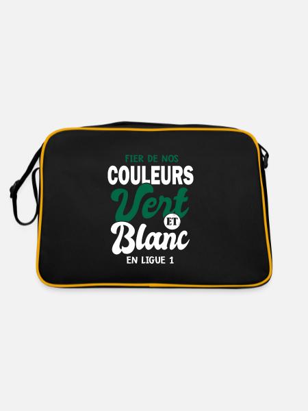 Les Verts fiers des couleurs footfball st étienne - Sac Retro - noir/or - Dos