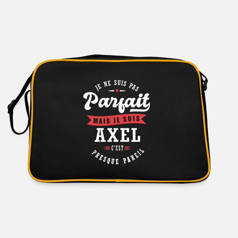 Axel Parfait Cadeau prenom axel - Sac Retro - noir/or