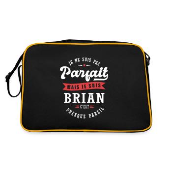 Brian Parfait Cadeau prenom brian - Sac Retro - noir/or - Dos