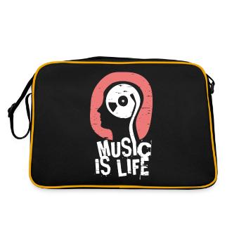 La musique est la vie - Sac Retro - noir/or - Dos