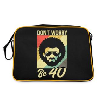 40th Birthday - Retro Bag - black/gold - Back