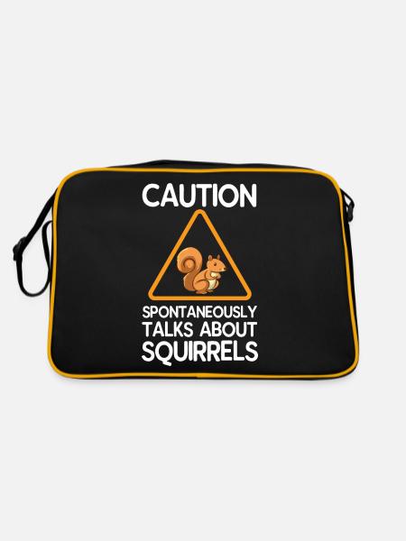 Écureuils - Sac Retro - noir/or