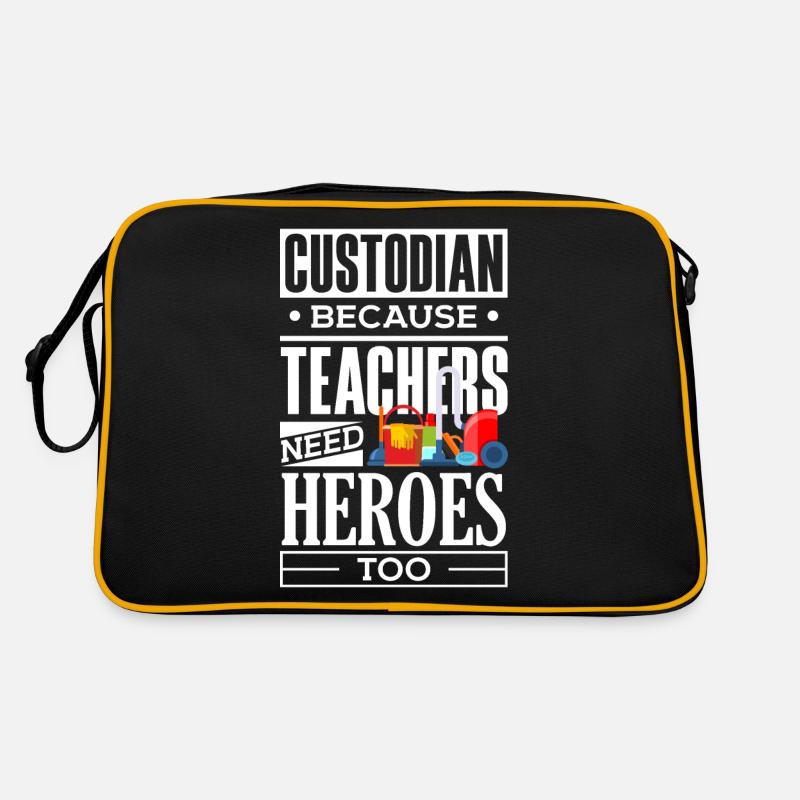 School Custodian Janitor Because Teacheas Need Retro Bag