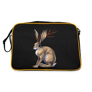 Créature cryptide Jackalope - Sac Retro - noir/or - Dos