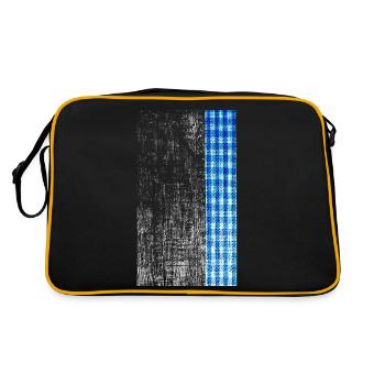 Bavarois Bavarois Bavière blanc bleu et blanc - Sac Retro - noir/or - Dos