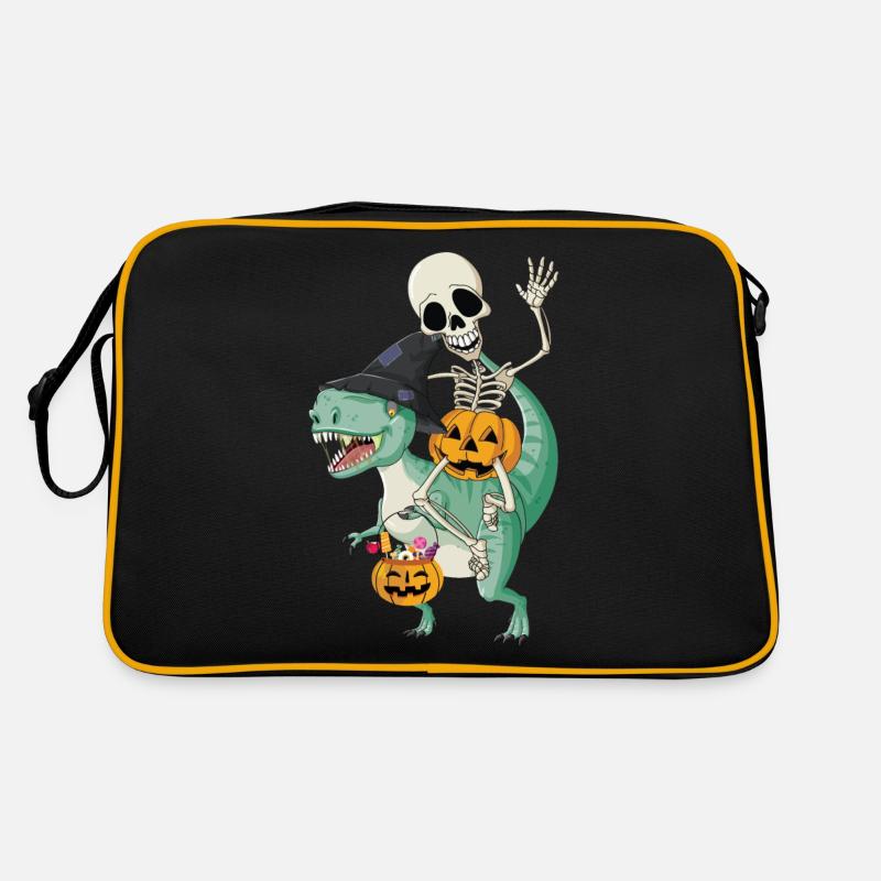 Halloween Skeleton Dinosaur Gift Pumpkin TRex Retro Bag