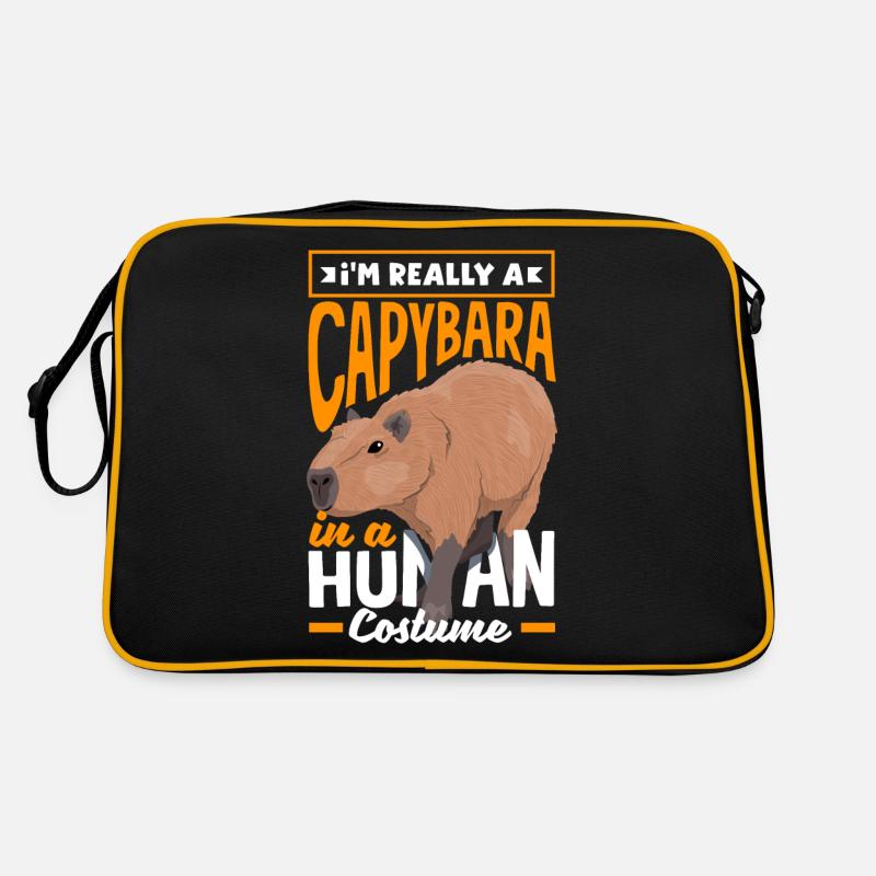 Capybara Nagetier Ich bin wirklich ein Capybara in einem Menschen Retro Tasche