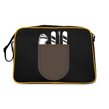 Skiers Lifestyle Sportswear Winter Skibekl - Retro Bag - black/gold - Back
