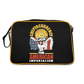 Cryptocurrency End The American Imperialism BTC - Retro Bag - black/gold - Back