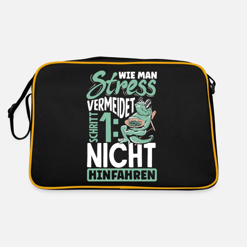 Avoid stress Don't go there Colleague Faulenzer Retro Bag