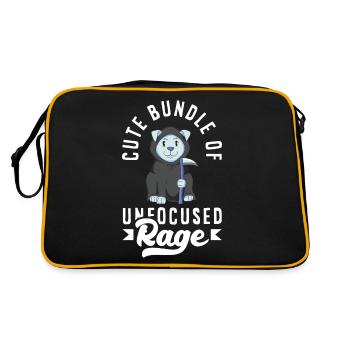 Joli paquet de rage non focalisée Kawaii Gothic - Sac Retro - noir/or - Dos