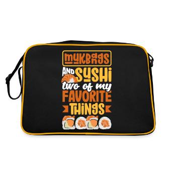 Mukbang et Sushi - Sac Retro - noir/or - Dos