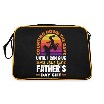Compte à rebours des jours de la fête des pères - Sac Retro - noir/or - Dos