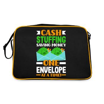 Cash Stuffing Saving Money, One Envelope at a Time - Retro Bag - black/gold - Back