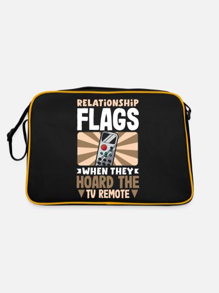 Relationship Beige Flags TV Remote Hoarding - Retro Bag - black/gold - Back