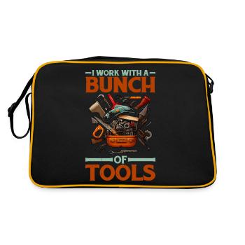 I work with a bunch of tools 24 - Retro Bag - black/gold - Back