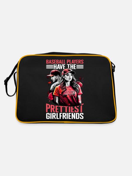 Baseball Players Have The Prettiest Girlfriends 10 - Retro Tasche - Schwarz/Gold - Hinten