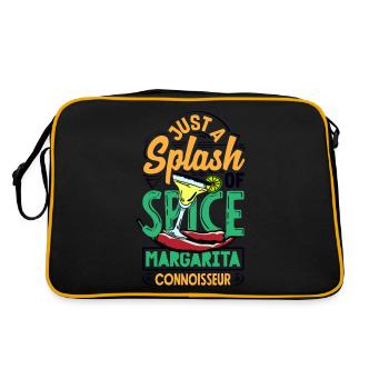 Just a Splash of Spice: Margarita Connoisseur. - Retro Bag - black/gold - Back