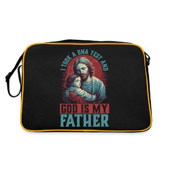 I Took A DNA Test And God Is My Father 31 - Retro Bag - black/gold - Back