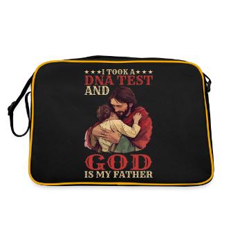 I Took A Dna Test And God Is My Father 35 - Retro Bag - black/gold - Back