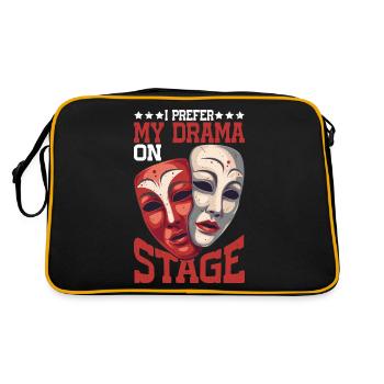 I Prefer My Drama On Stage 6 - Retro Bag - black/gold - Back