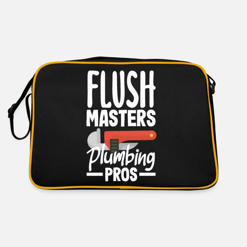 Flush Masters Plumbing Pros Expert Plumber Retro Tasche