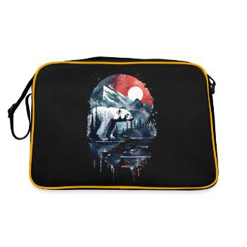 Polar Bär - Retro Tasche - Schwarz/Gold - Hinten