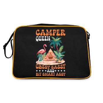 Camper Queen Classy Sassy And Bit Smart Assy 2 - Retro Tasche - Schwarz/Gold - Hinten
