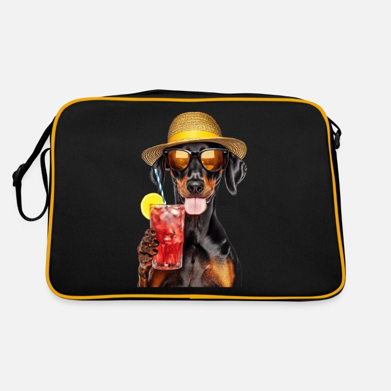 Dobermann Pitbull Pinscher Retro Tasche