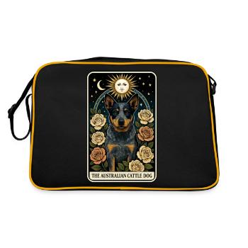 Australischer Rinderhund - Retro Tasche - Schwarz/Gold - Hinten