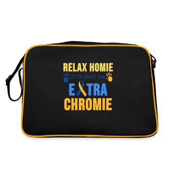 Down Syndrome Shirt Chromosome Gift - Retro Bag - black/gold - Back