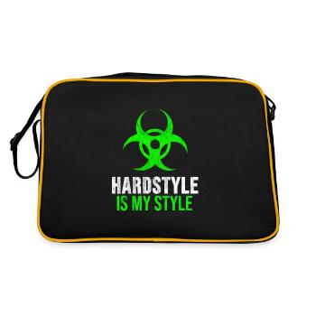 Hardstyle Shirt Hard Style Festival Raver Gift - Retro Bag - black/gold - Back