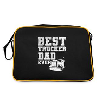 Papa camion camion transport routier cadeau - Sac Retro - noir/or - Dos