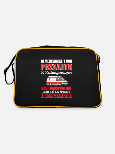 Notfallsanitäter Rettungssanitäter Spruch Geschenk - Retro Tasche - Schwarz/Gold