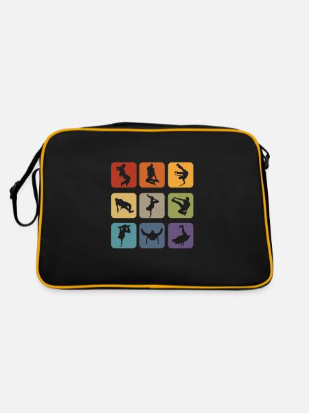Breakdancer Breakdance B-Boying Tänzer Geschenk - Retro Tasche - Schwarz/Gold