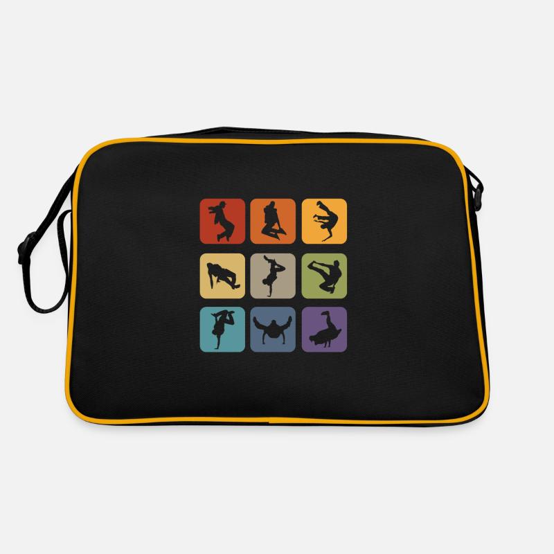 Breakdancer Breakdance B-Boying Tänzer Geschenk - Retro Tasche - Schwarz/Gold