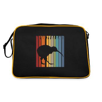 Nouvelle-Zélande Kiwi Kiwis New Zealand Retro Gift - Sac Retro - noir/or - Dos