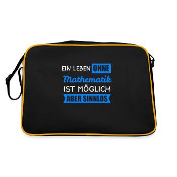 Mathematik Fibonacci Mathematiker Geschenk - Retro Tasche - Schwarz/Gold - Hinten