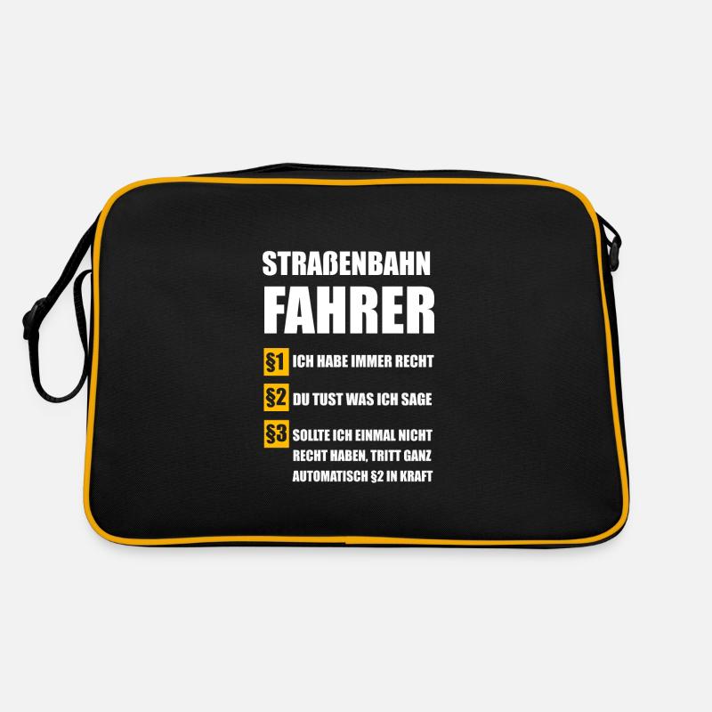 Straßenbahn Strassenbahn Straßenbahnfahrer Retro Tasche