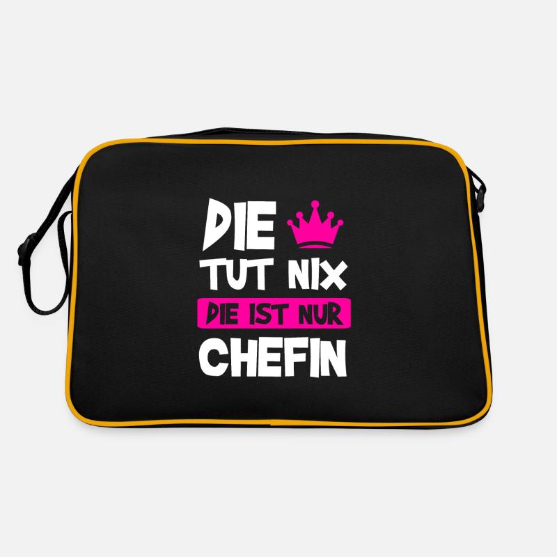 Chefin Chef Vorgesetzte Geschenk Retro Tasche