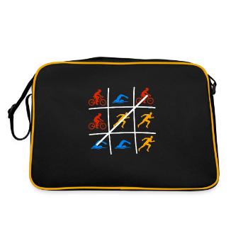 Triathlon triathlète triathlètes cadeau - Sac Retro - noir/or - Dos