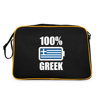 Greece Greek Greek gift - Retro Bag - black/gold - Back