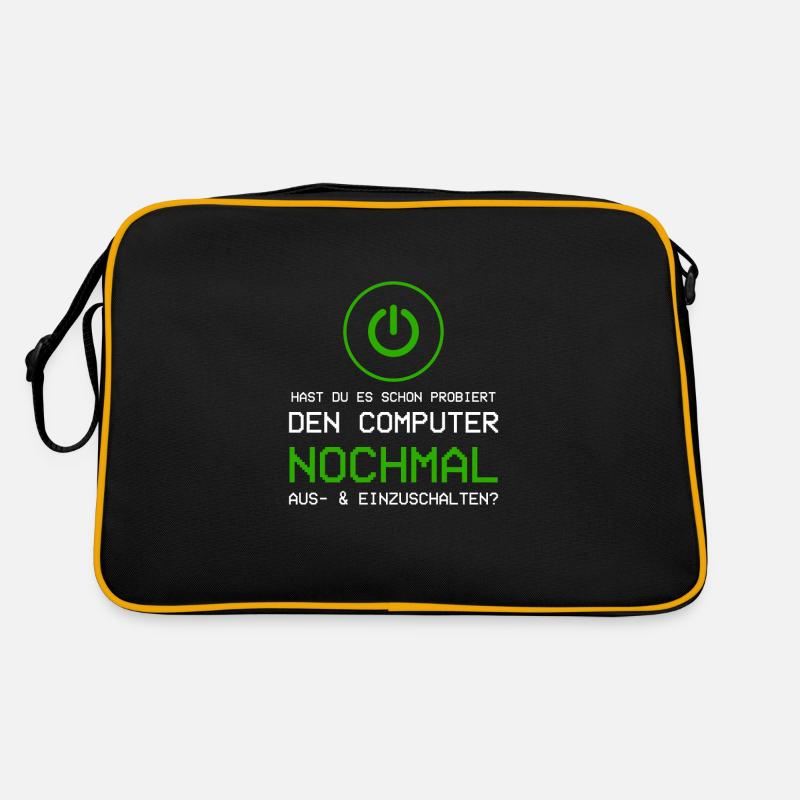 Admin Administrator Computer Humor Geschenk - Retro Tasche - Schwarz/Gold
