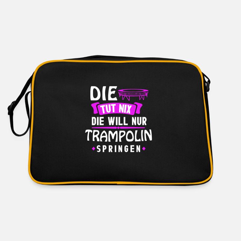 Trampolin Trampolinspringer Springen Geschenk Retro Tasche