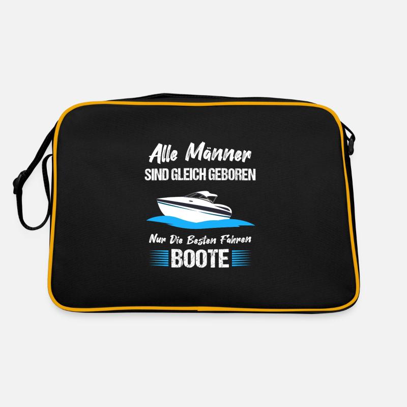 Motorboot Boot Bootsbesitzer Boote Geschenk Retro Tasche